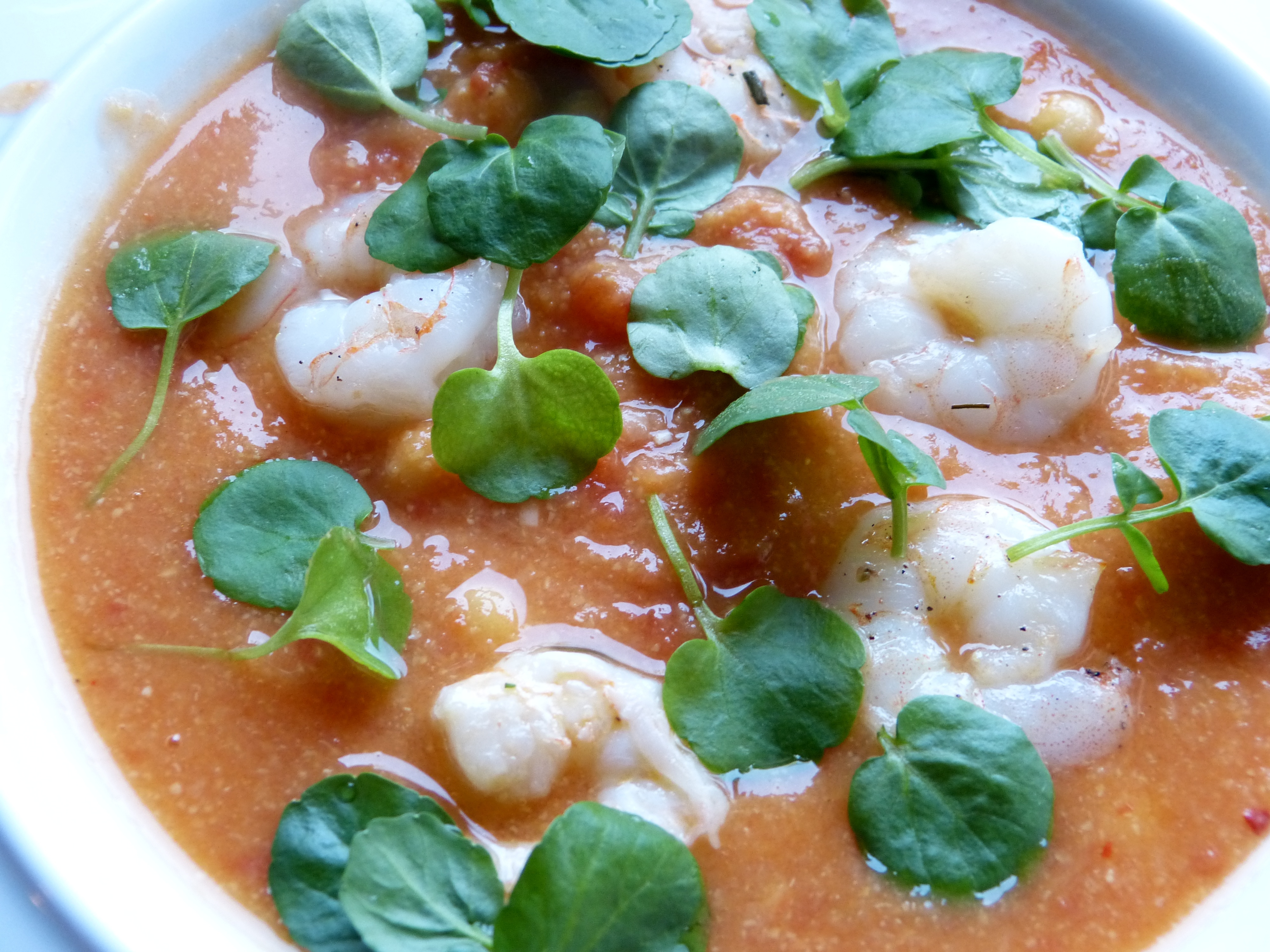 kichererbsensuppe mit garnelen