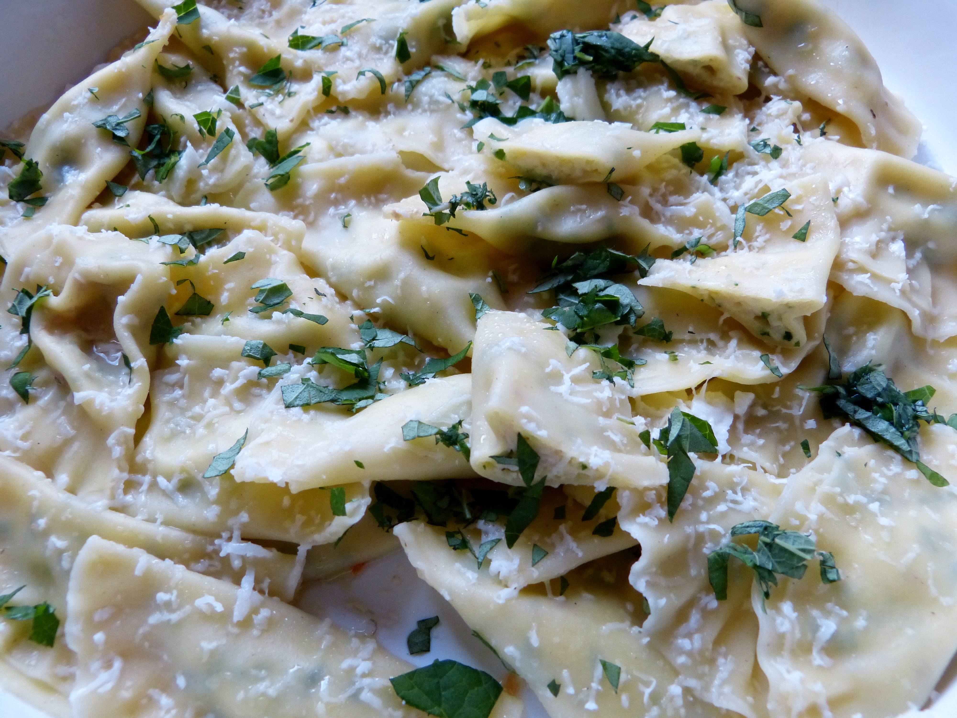 ravioli mit halloumi