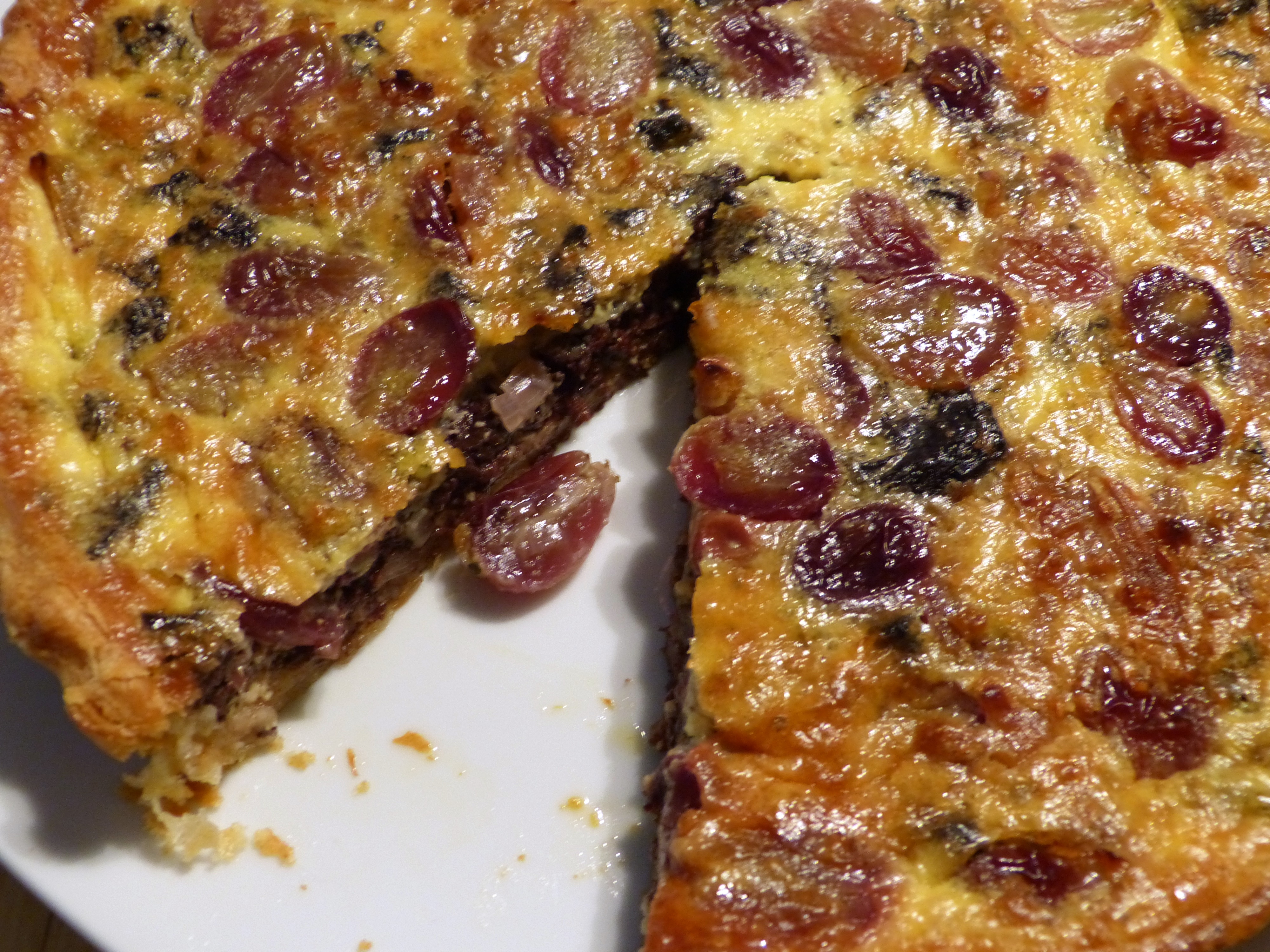 quiche mit blutwurst