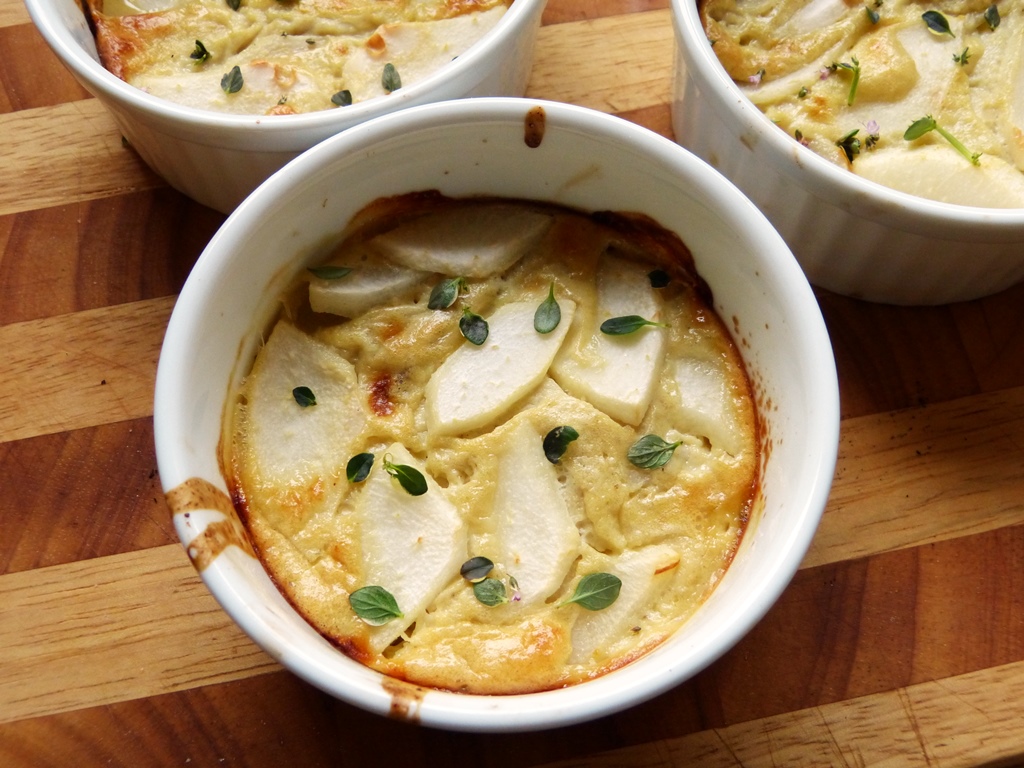 birnengratin mit roquefort
