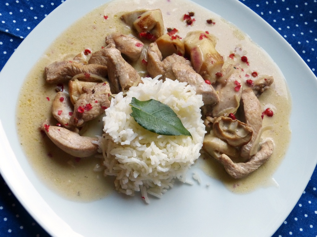 hühnchengeschnetzeltes mit lorbeer