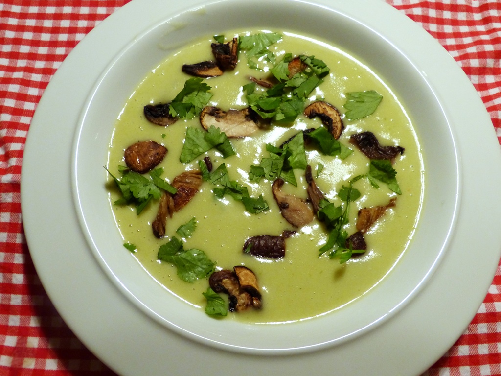 kartoffel-kokossuppe mit shiitake