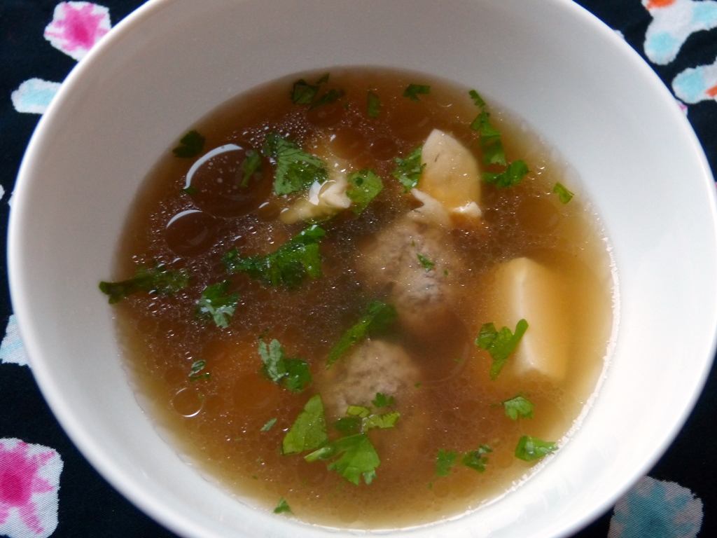 suppe mit eiertofu