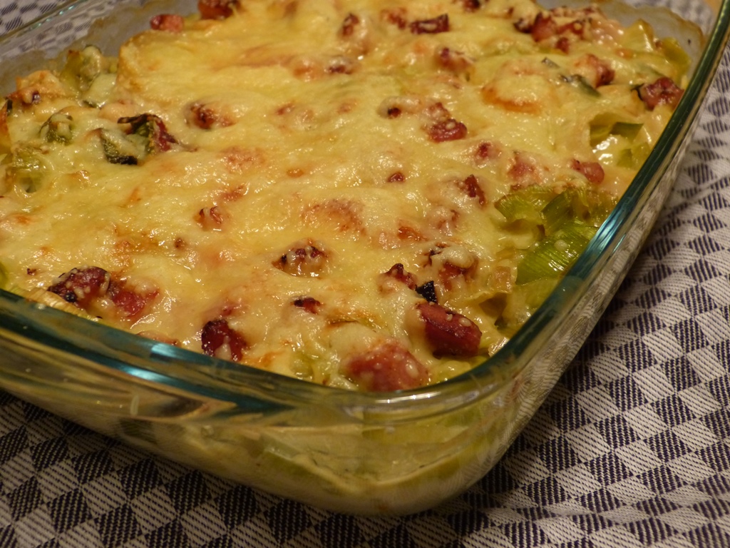 lauchgratin mit käse
