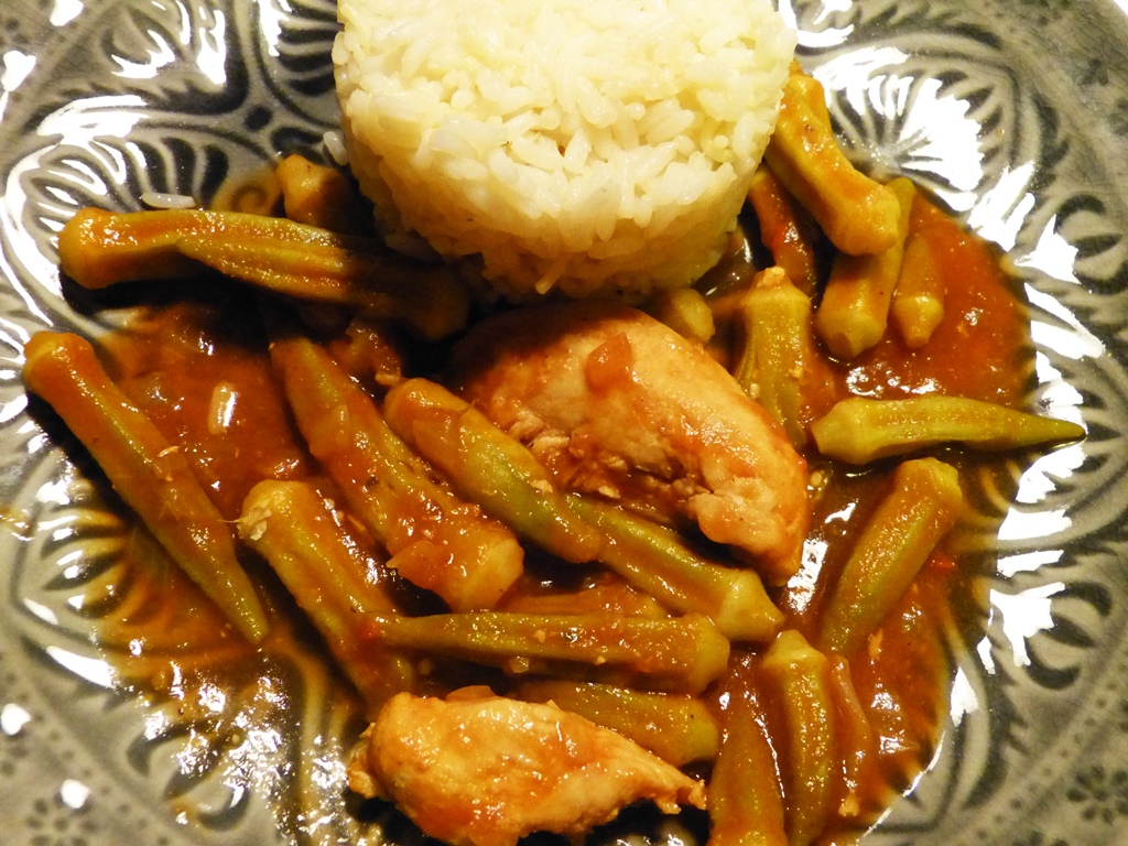 hähnchenschmortopf mit okra