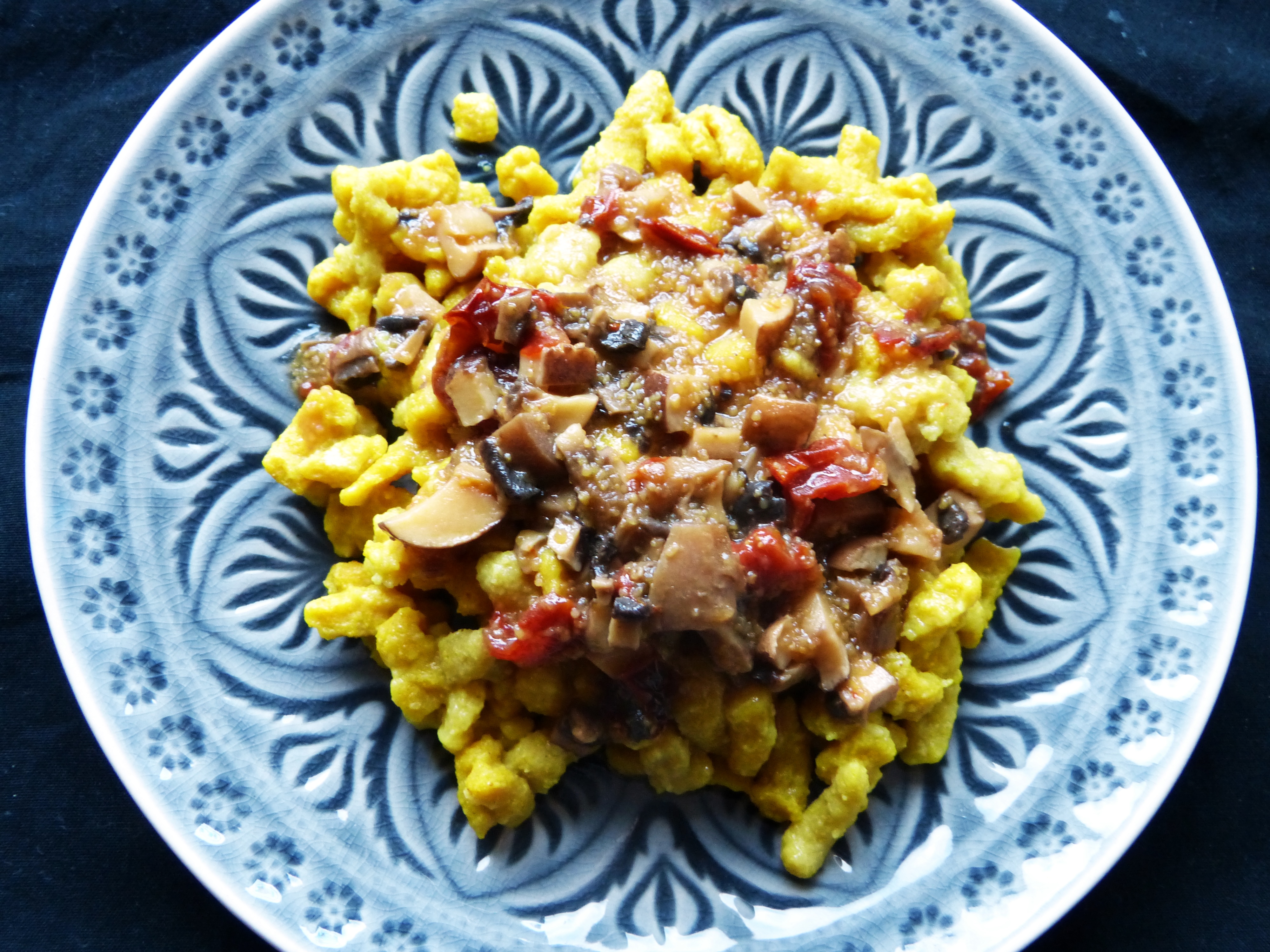kicherspätzle mit kindercarbonara
