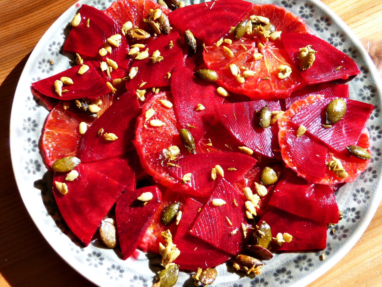 orangensalat mit roter bete