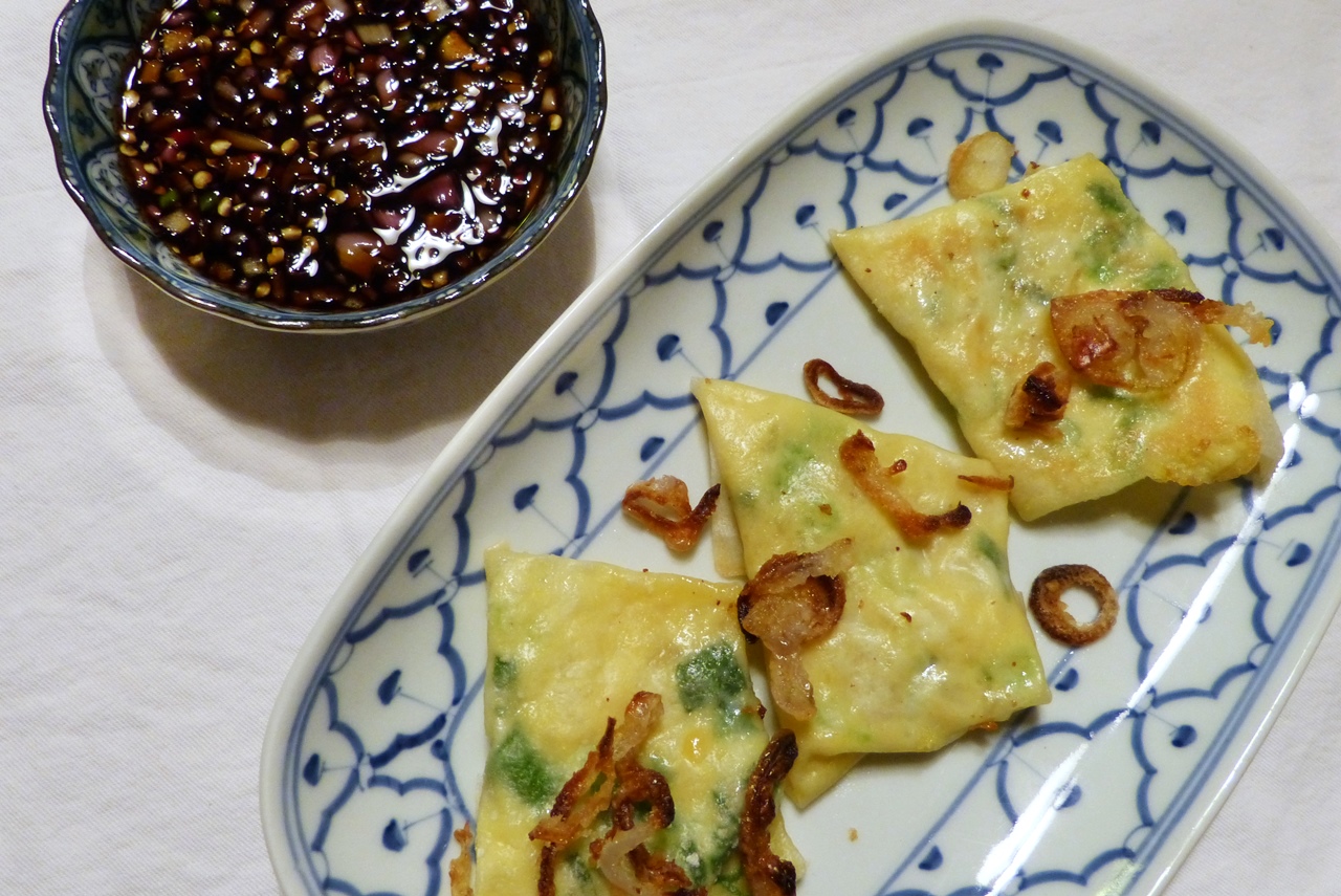 teigtaschen und sambal