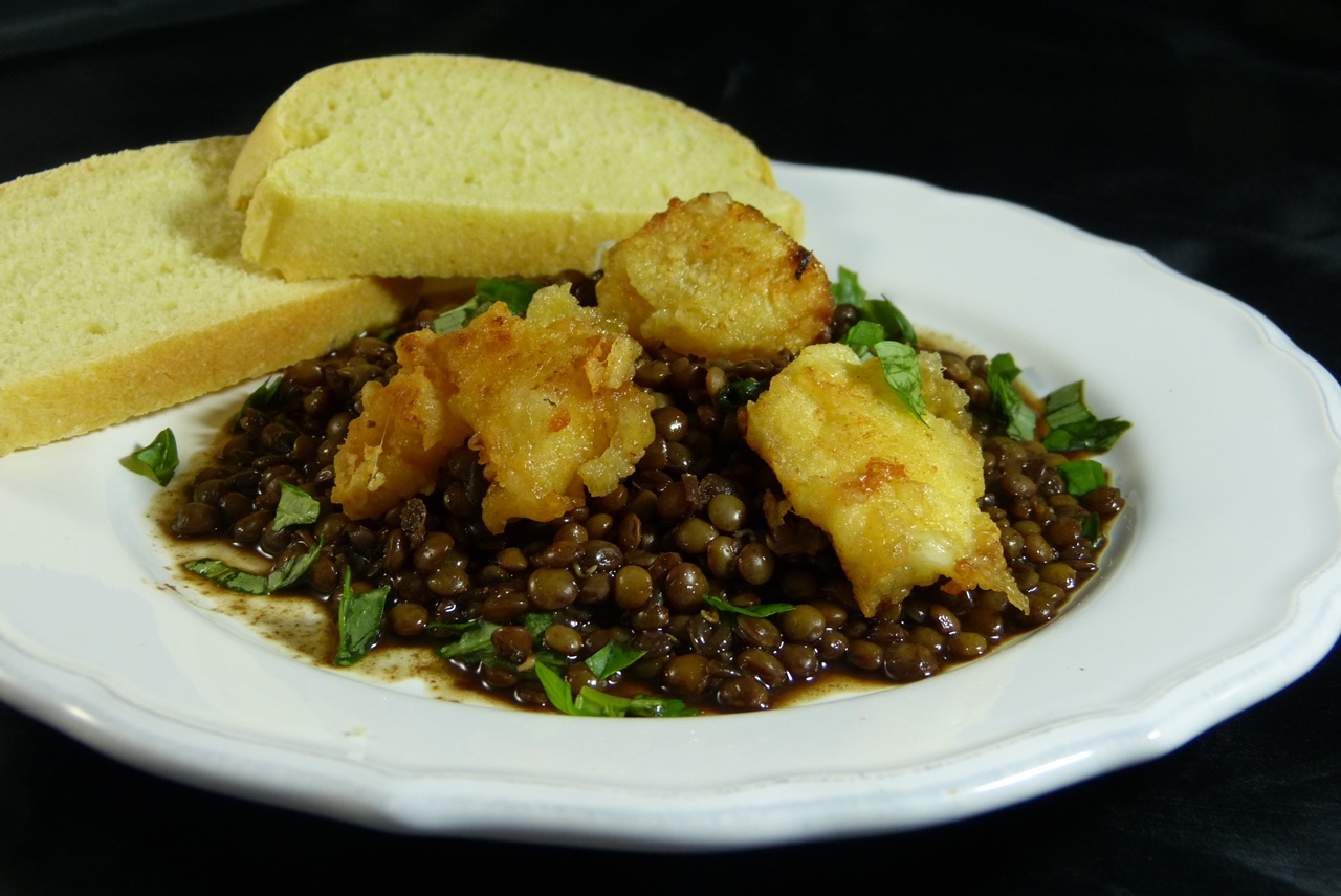 balsamico-linsen und ciabatta