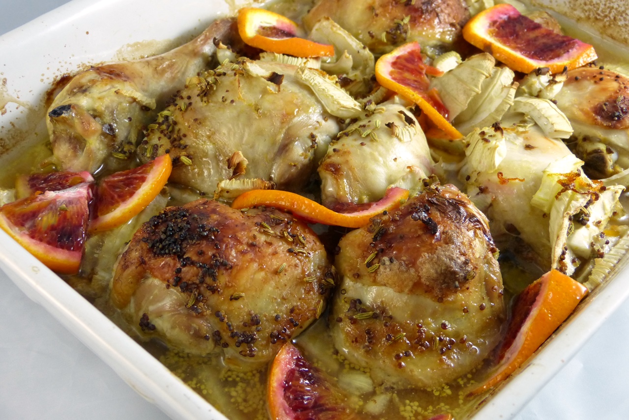 hühnchen mit orange und fenchel