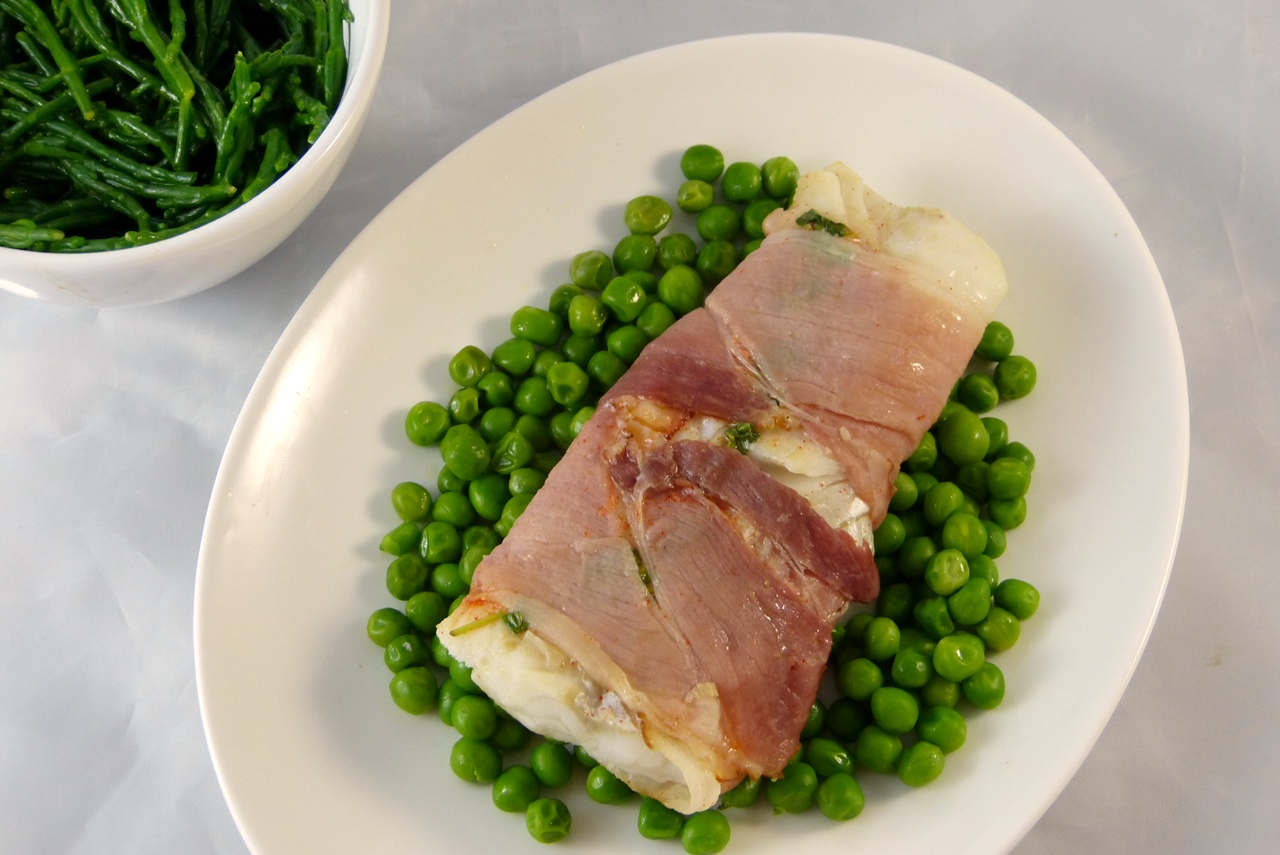 kabeljau im speckmantel