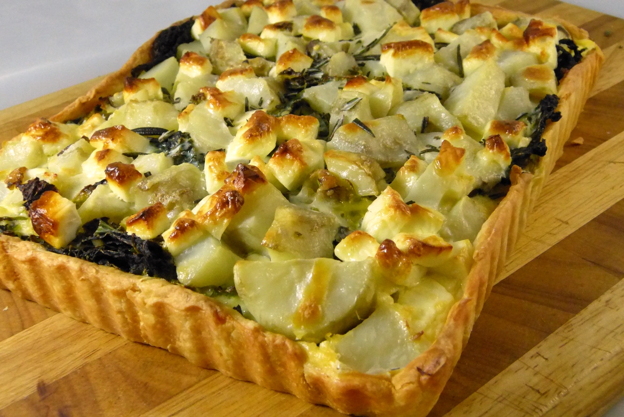 quiche mit topinambur und wirsing