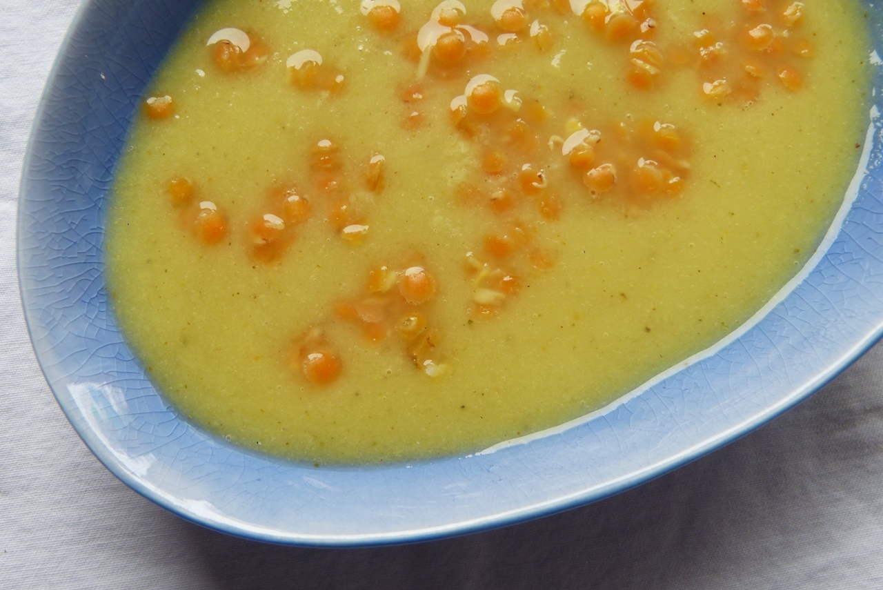 sellerie-kokos mit linsen