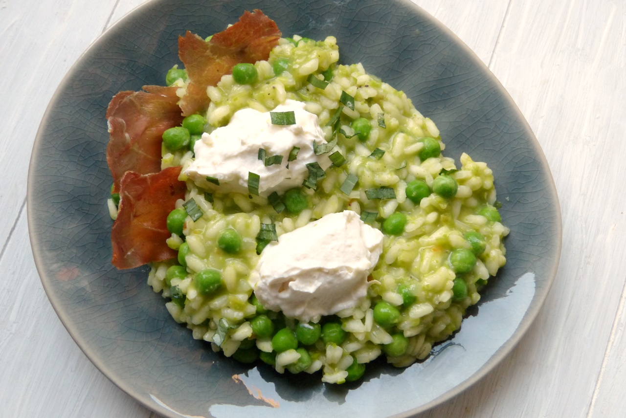 Erbsenrisotto Mit Zitronenricotta Und Schinkenchip – Magentratzerl.de